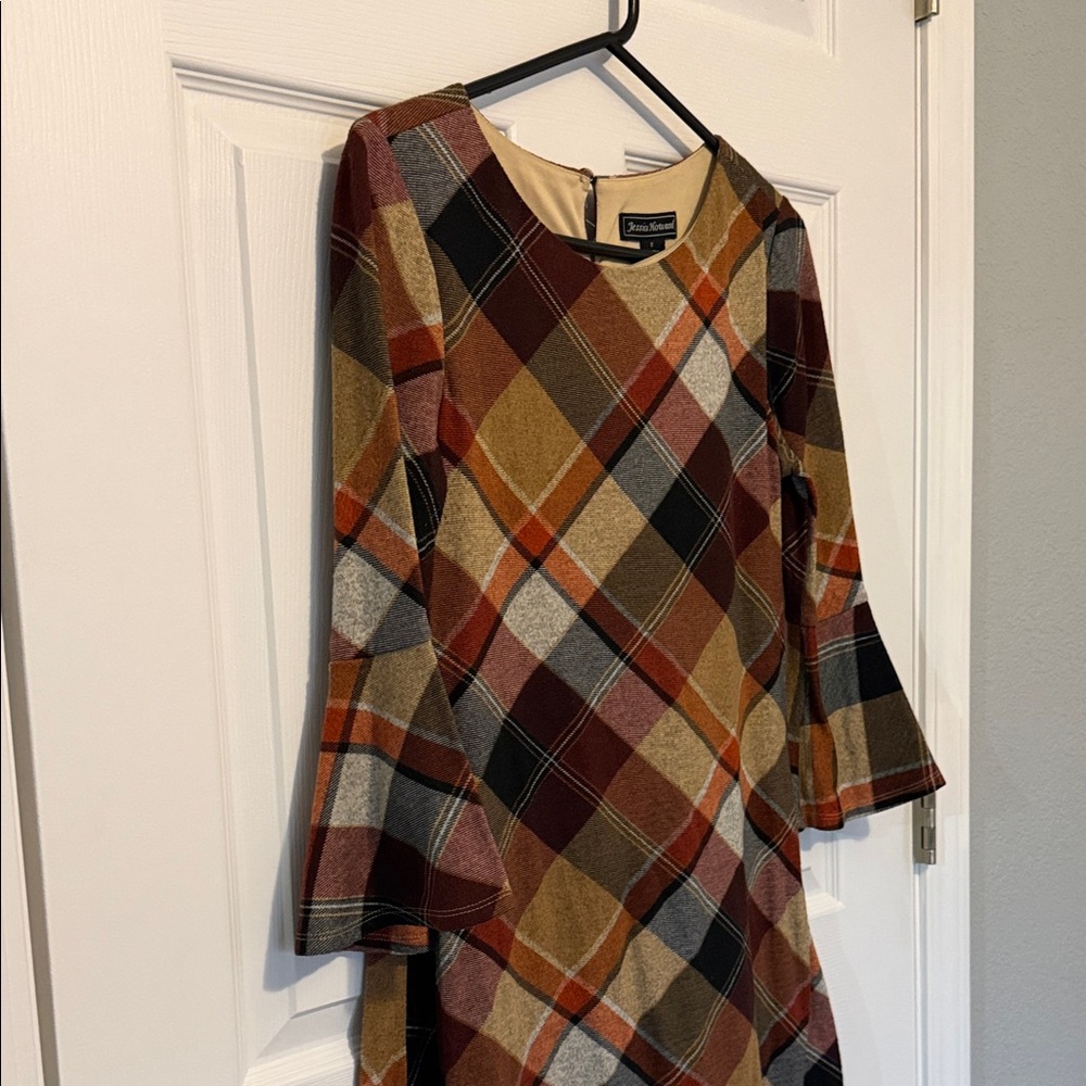 Jessica Howard Long Sleeve Plaid Dress - Multicolor - Picture 2 of 6
